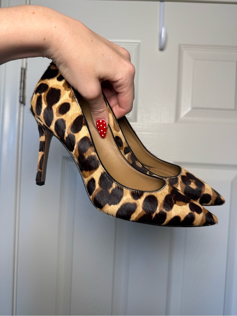 Sam Edelman Leopard Print Pointed Toe Pumps - Brown/Tan